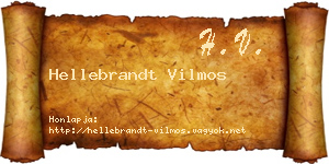 Hellebrandt Vilmos névjegykártya